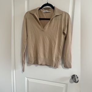 Zara collared knit sweater - perfect condition. Worn only 2 times!